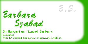 barbara szabad business card
